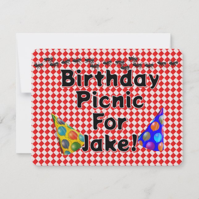 Invitation Pique-nique d'anniversaire (Devant)