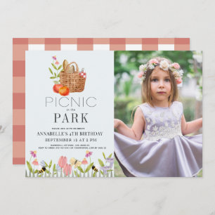 Invitation Pique-nique dans le panier du parc Floral Annivers