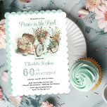 Invitation Pique-nique dans le parc Floral 60e anniversaire f<br><div class="desc">Plutôt comme un panier de pique-nique photo et vélo fleuri "Pique-nique dans le parc" 60e anniversaire conception de fête. Conception composite par Holiday Hearts Designs.</div>