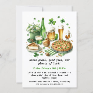Invitation Pique-nique de la Saint-Patrick – Chanceux Amuseme