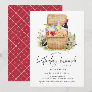 Invitation Pique-nique de printemps   Joli Brunch Floral Anni