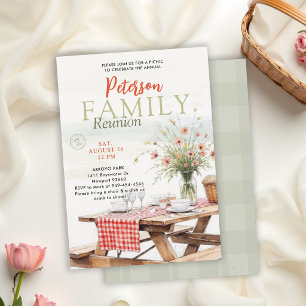Invitation Pique-nique de réunion de famille en plein air Fle