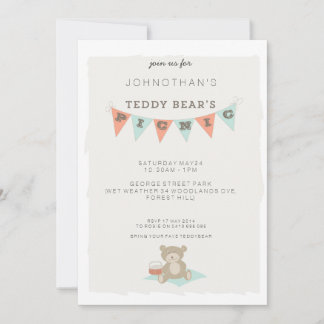 Invitation Pique-nique de Teddy Bear