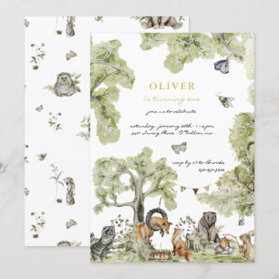 Invitation Pique-nique de Woodland   Fête d'anniversaire des