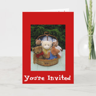 Invitation Pique-nique d'ours de nounours