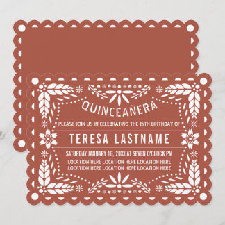 Invitation Pique-nique en terre cuite et papillon blanc Quinc
