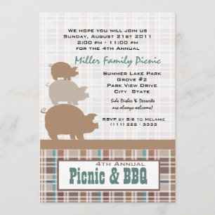 Invitation Pique-nique et barbecue