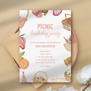 Invitation Pique-Nique Pour L'anniversaire De Ma F