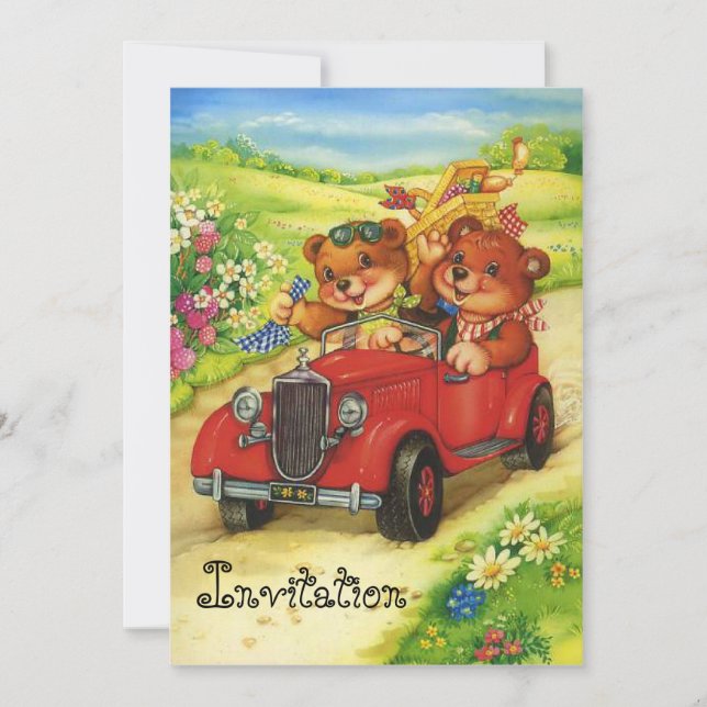 Invitation Pique-nique pour les Nounours ! (Devant)
