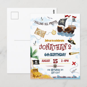 Invitation pirate à télécharger immédiatement