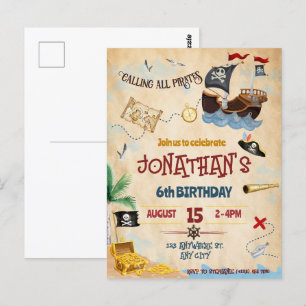 Invitation pirate à télécharger instantanément