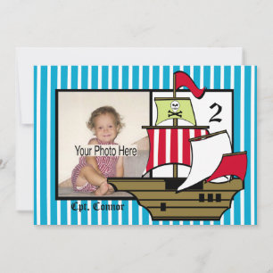 Invitation Pirate Birthday Ship Photo