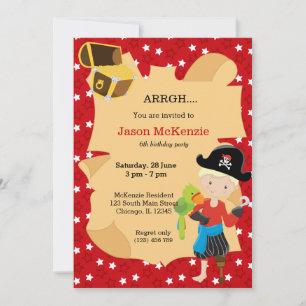 Invitation Pirate boy party
