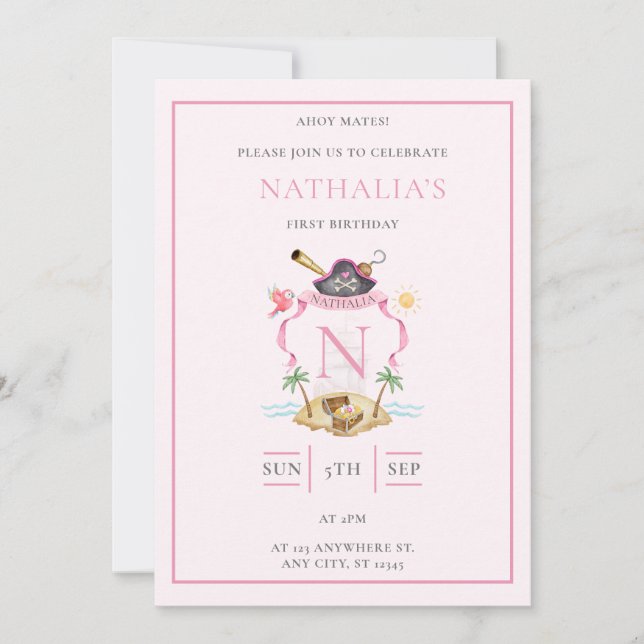 Invitation Pirate Crest (Devant)