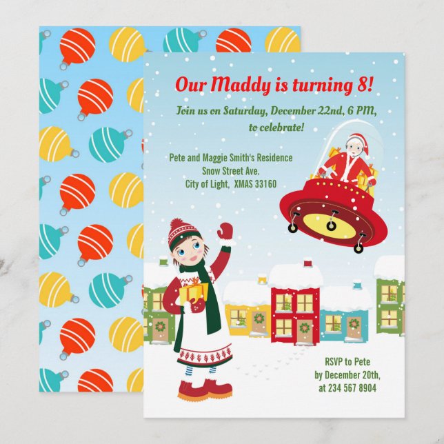 Invitation Pirate Girl Treasure Map Amusant Anniversaire Fête (Devant / Derrière)