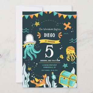 Invitation Pirate Juvenile fête d'anniversaire