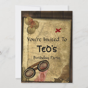 Invitation Pirate map