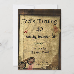 Invitation Pirate map