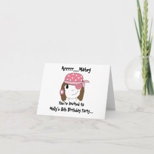 Invitation Pirate Pink