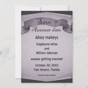 Invitation Pirate Scroll Enregistrer l'Invitation de date, Pu