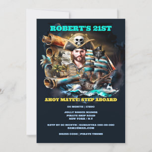 Invitation Pirate thème film de sommeil Halloween thème