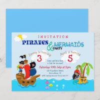 Pirates et Sirène Colorée fête d'anniversaire conj