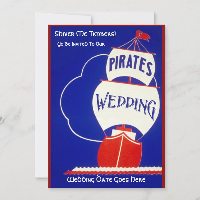 Invitation Pirates Mariage (Devant)