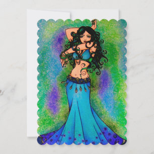 Invitation Pisces Belly Dancer