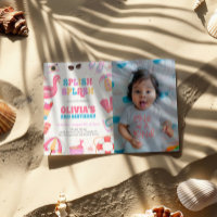 Piscine à éclaboussures tropicales fête d'annivers