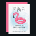 Invitation Piscine d'été Flamant rose rose N'importe quel âge<br><div class="desc">// Peut être customisé pour répondre à vos besoins. Conçu par Gorjo Designs via Zazzle. // Besoin d'aide pour customiser votre design ? Vous avez d'autres idées ? N'hésitez pas à me contacter (Zoe) directement via le bouton de contact ci-dessous.</div>
