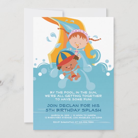 Invitation Piscine D Ete Invitation De Fete D Anniversaire De Zazzle Fr