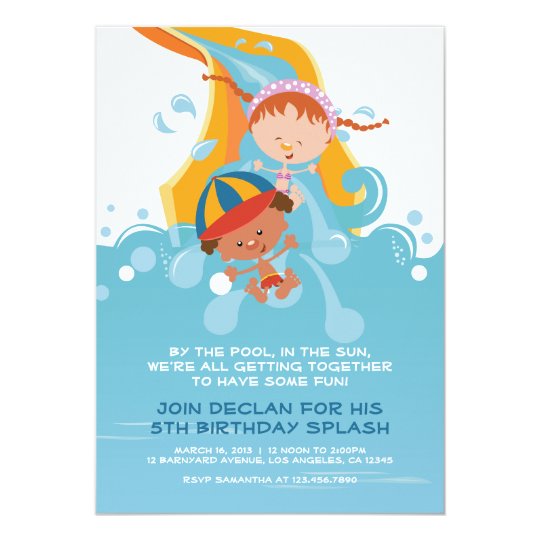 Invitation Piscine D Ete Invitation De Fete D Anniversaire De Zazzle Fr