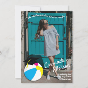 Invitation Piscine Party Beach Ball