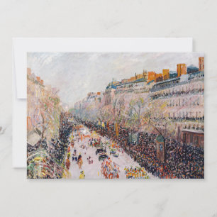 Invitation Pissarro - Montmartre, Mardi Gras sur le Boulevard