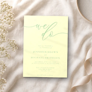 Invitation Pistachio & Cream Signature We Do Typo Mariage