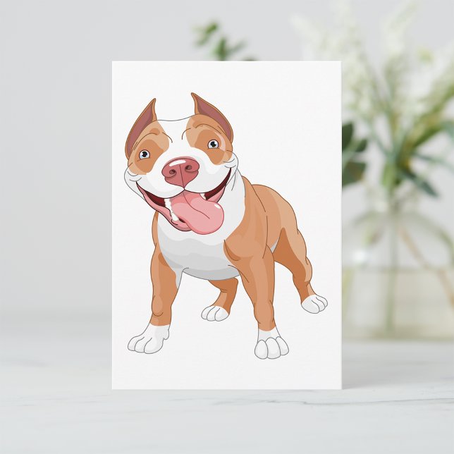 Invitation Pit Bull Sourire Heureux (Créateur téléchargé)