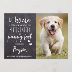 Invitation Pitter Patter Puppy Pieds Nouveau Pet Chien Chien