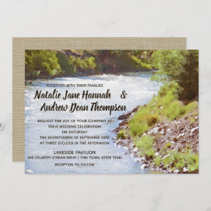 Invitation Pittoresque Nature River Lake View Mariage