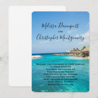 Pittoresque plage tropicale avec Mariage de paillo