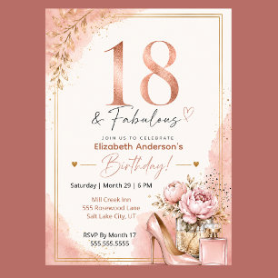 Invitation Pivoine et Parfum 18e Anniversaire Fabuleux