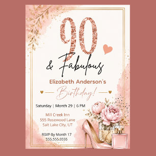 Invitation Pivoine et Parfum 90e Anniversaire Fabuleux
