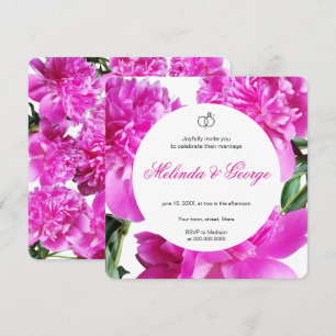 Invitation Pivoine. Invitation