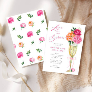 Invitation Pivoine Lumineuse L'amour est en Fleur, Dos Motif