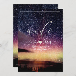 Invitation Pix-Dezines Aurora Night Sky