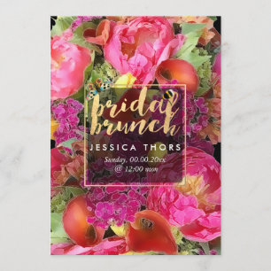 Invitation Pix-Dezines Bridal Brunch Peonies/Calla Lily