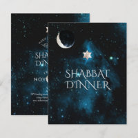 Pix-Dezines Dîner Shabbat Galaxy+Moon