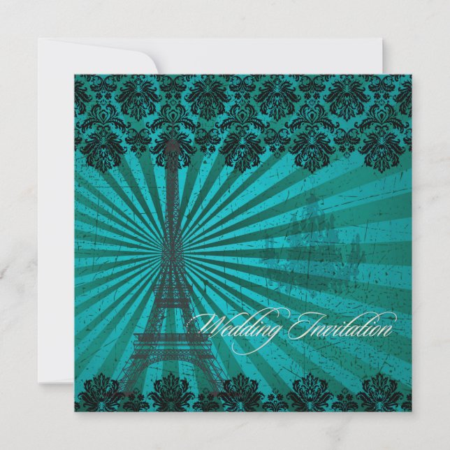 Invitation Pix Dezines la tour eiffel/paris (Devant)