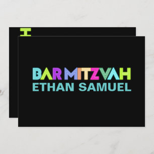 Invitation Pix-Dezines Neon Sign Bar Mitzvah