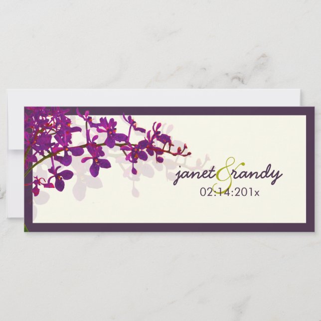 Invitation Pix-Dezines orchidées/renanthera (Devant)