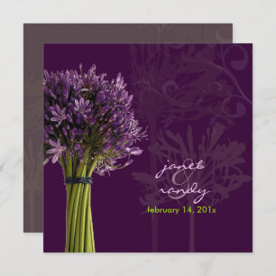 Invitation PixDezines Agapanthus violet DO-IT-YOURSELF couleu